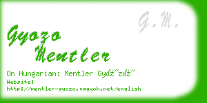 gyozo mentler business card